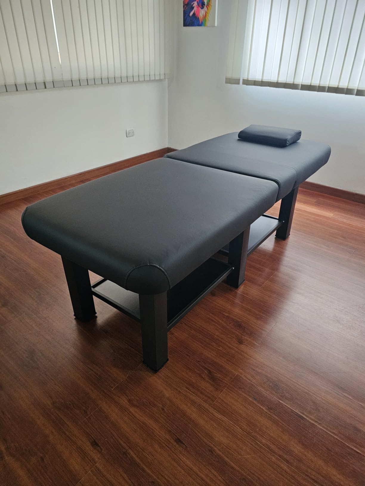 Olela Heavy Duty Folding Massage Table - Wide Stationary Massage Table with Adjustable Backrest & Storage, Physical Therapy Table with PU Leather and Metal Frame, Support to 660LBS customer photo 2