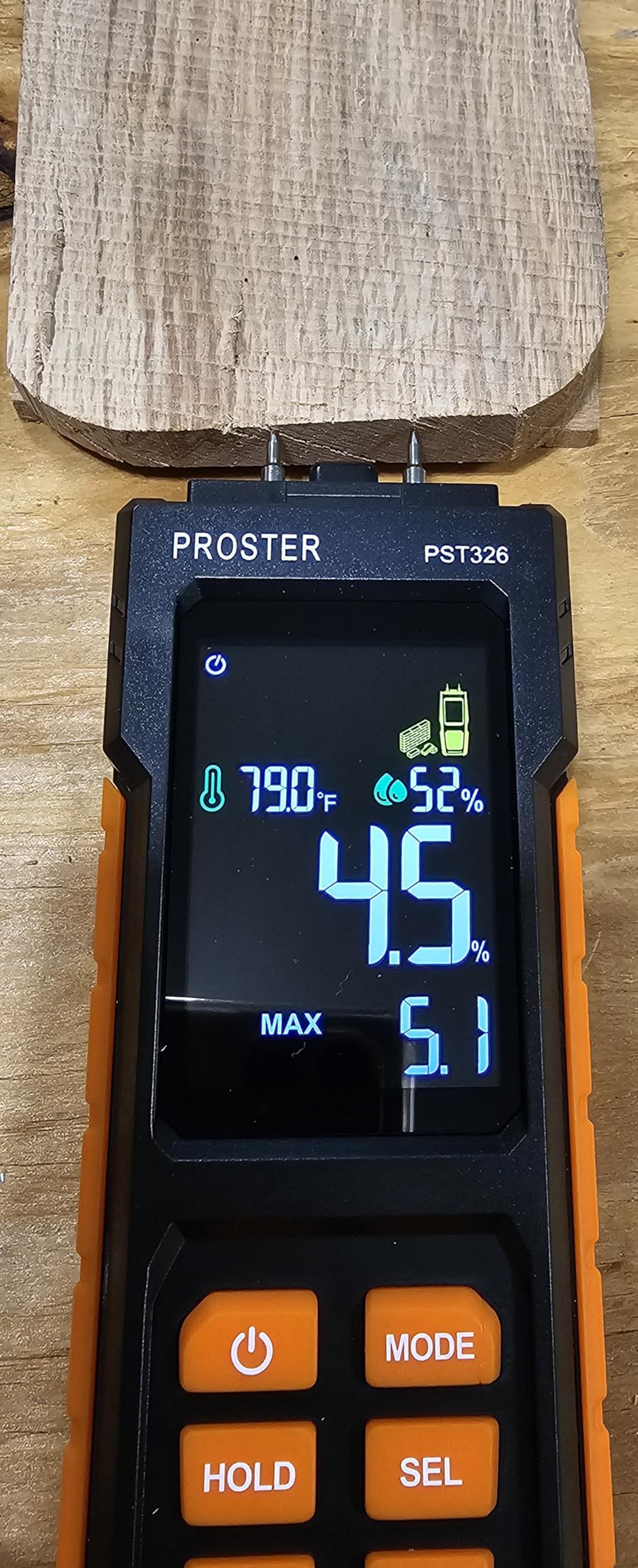 Proster Moisture Meter 2 in 1 Pin & Pinless Moisture Tester Digital LCD Display Dampness Detector for Wood Drywall Masonry Building Materials, Water Leak Detector for Home Inspection, DIY Woodworking customer photo 1