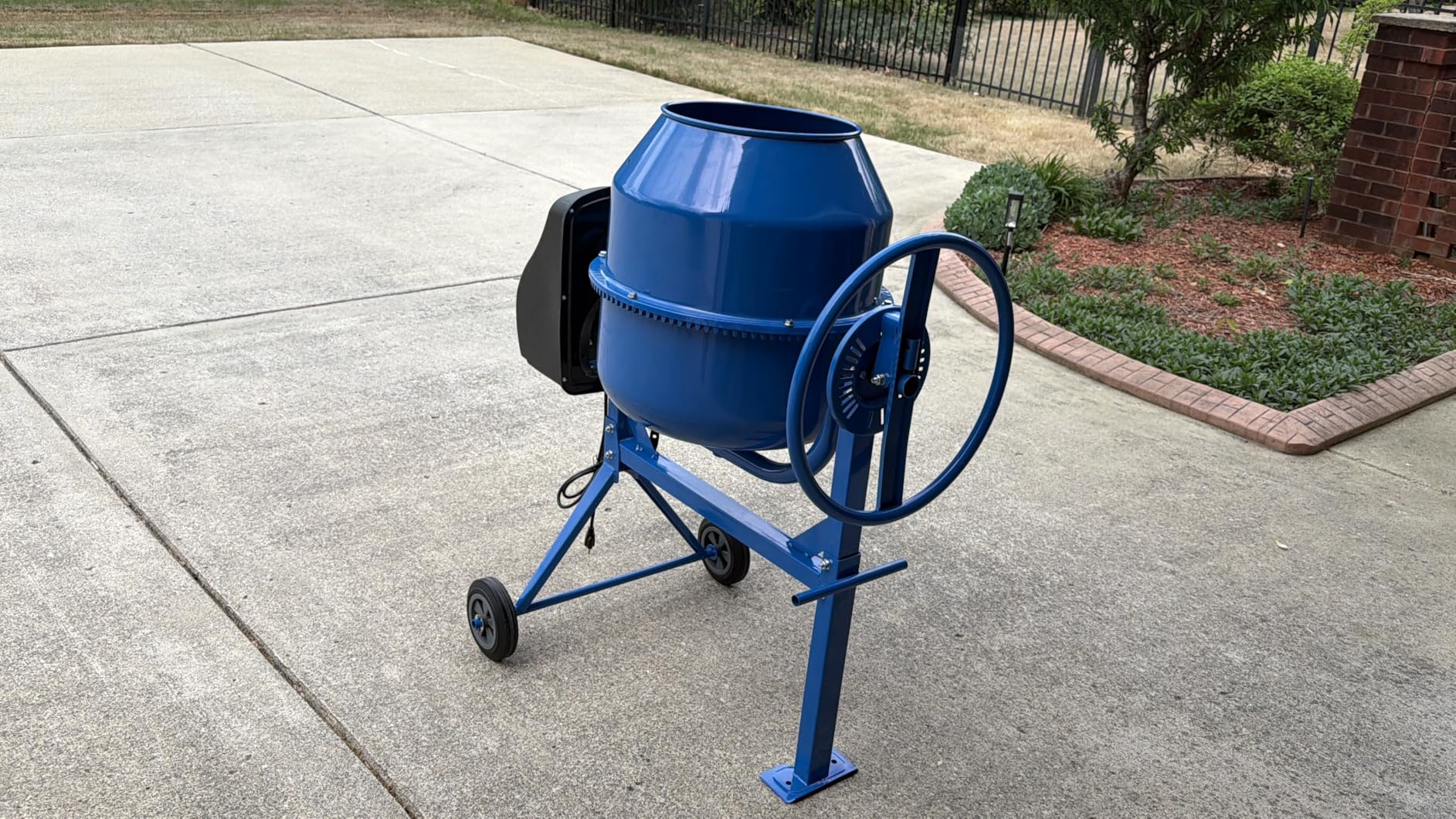 LDHTHOPI Concrete Mixer 5.3 Cu.Ft. 750W (1HP) Heavy Duty Portable Cement Mixer customer photo 2