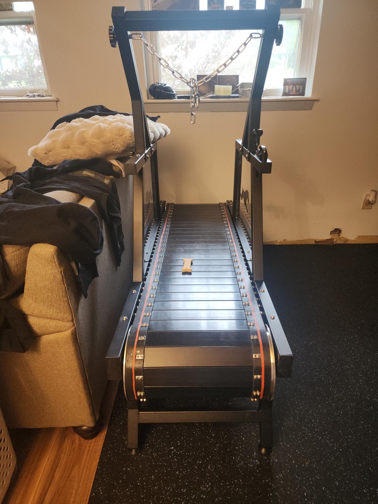 Dog Treadmill, HotFeed Dog Slat Mill for Medium Dogs, Doggy Treadmill with Brake & Plastic Track, Dog Pacer Treadmill to Keep Active and Fit, Up to 300LBS customer photo 1
