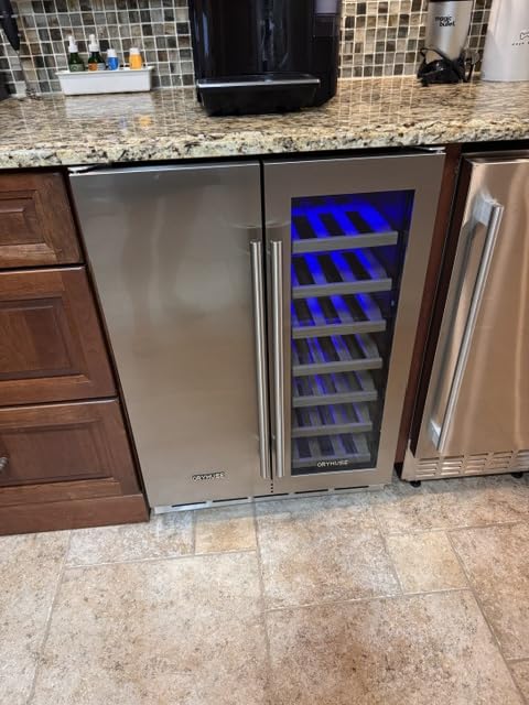 ORYMUSE 36 Inch 2 Door Commercial Back Bar Cooler, 7.2 Cu.Ft Under Counter Beverage Refrigerator with Glass Doors, Safety Lock and LED Light for Bar Restaurant Cafe, Black customer photo 2
