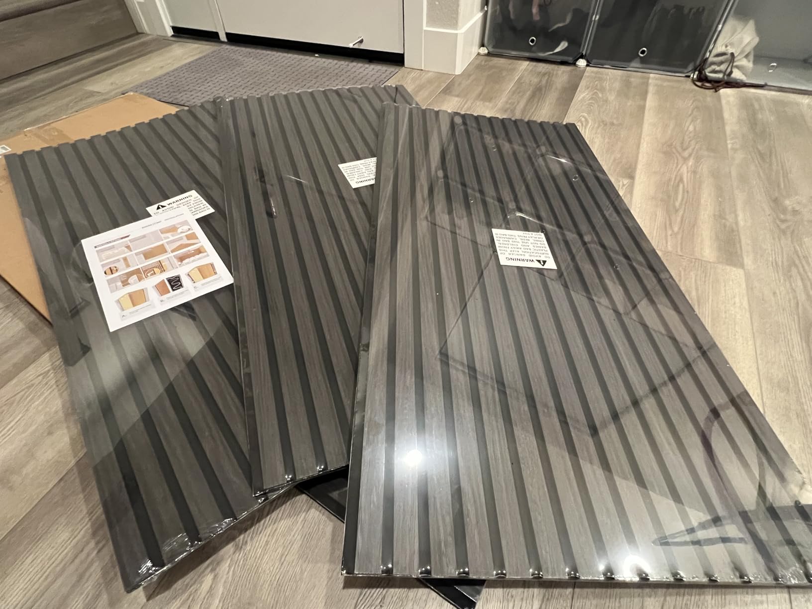 3D Wood Slat Acoustic Wall Panels, 4 Pack, Warm Oak | 47.2'' X 23.6'', Sound absorption and noise reduction, Textured Interior Paneling, For Living Room, Bedroom, Office & Studio customer photo 2