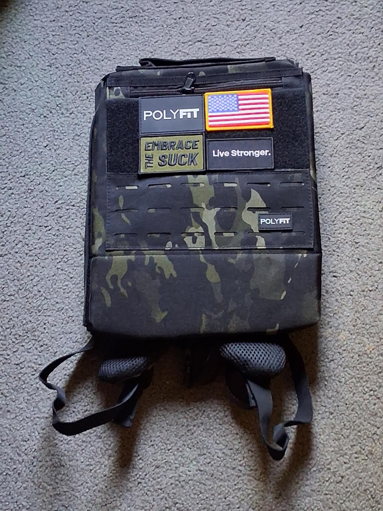 Polyfit Rucking Starter Kit - Ruck Backpack with 10 lb Plate and Accessories, Includes backpack, 10 lb plate, rucking straps, sternum strap customer photo 1