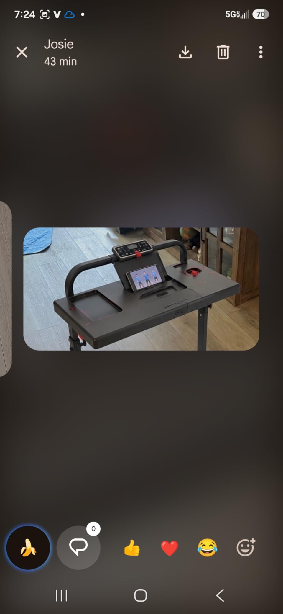 Treadmill with Incline with Removable Desk Workstation, 3 in 1 Foldable Treadmill with Adjustable Handle Bar for Home/Office, 3.0HP Portable Walking Pad with Magnetic Remote & APP Control customer photo 1
