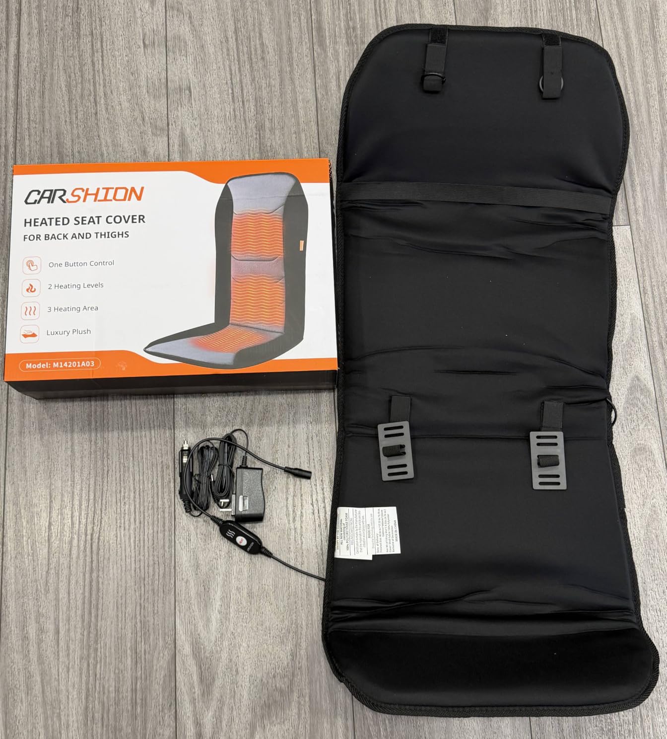 CARSHION Heated Seat Cover with Fast Heat & Plush Fabric | Longer Size and Expanded Heating Area to Relieve Fatigue for Office & Home customer photo 1