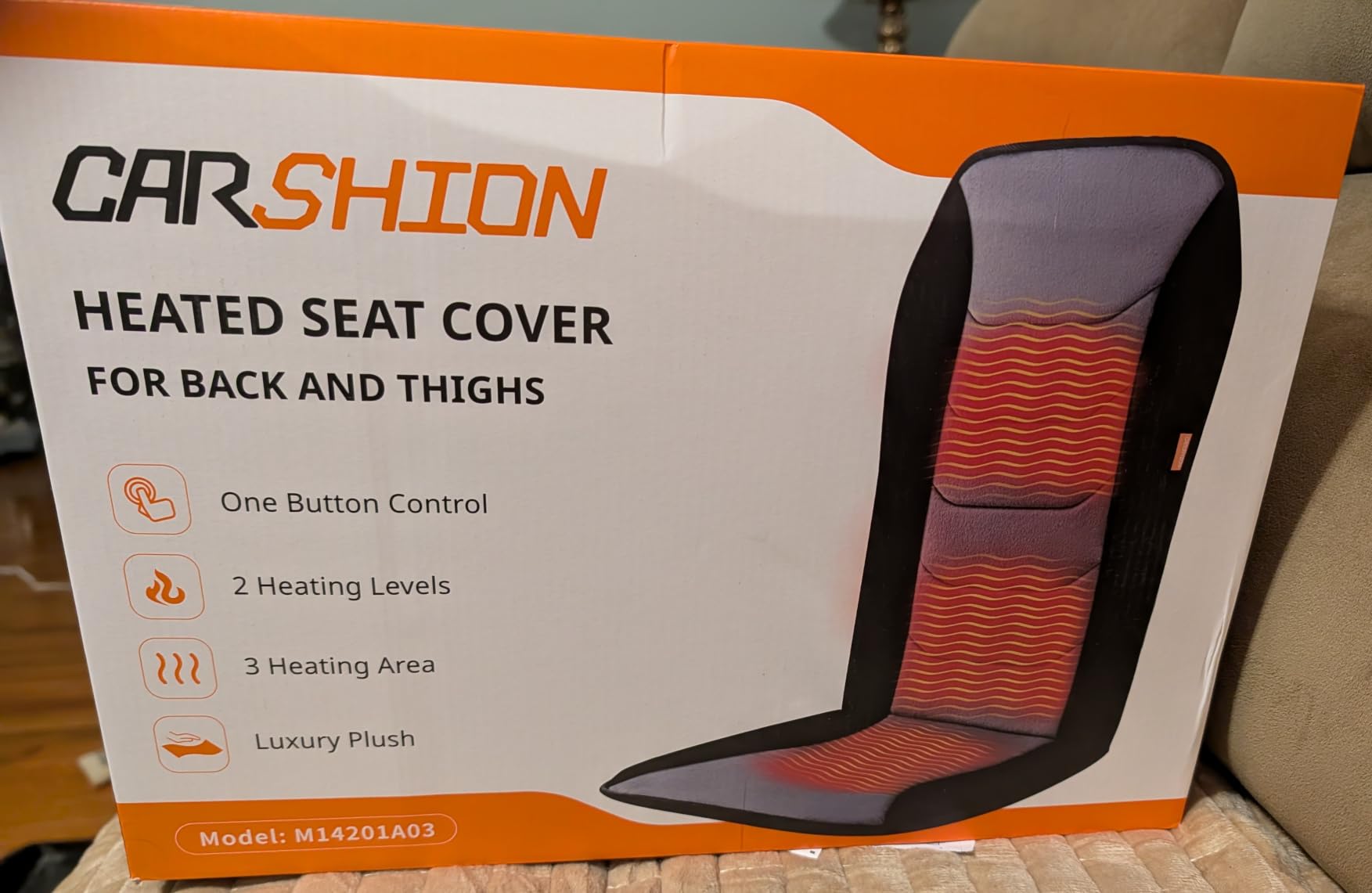 CARSHION Heated Seat Cover with Fast Heat & Plush Fabric | Longer Size and Expanded Heating Area to Relieve Fatigue for Office & Home customer photo 2