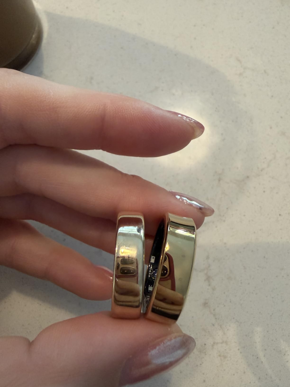 RingConn Gen 3 Smart Ring - Vascular Trends (Size 9, Royal Gold) | No App Subscription, Vibration Alerts, Sleep, Fitness & Heart Rate, 14-Day Battery Life, Size Before You Buy customer photo 1
