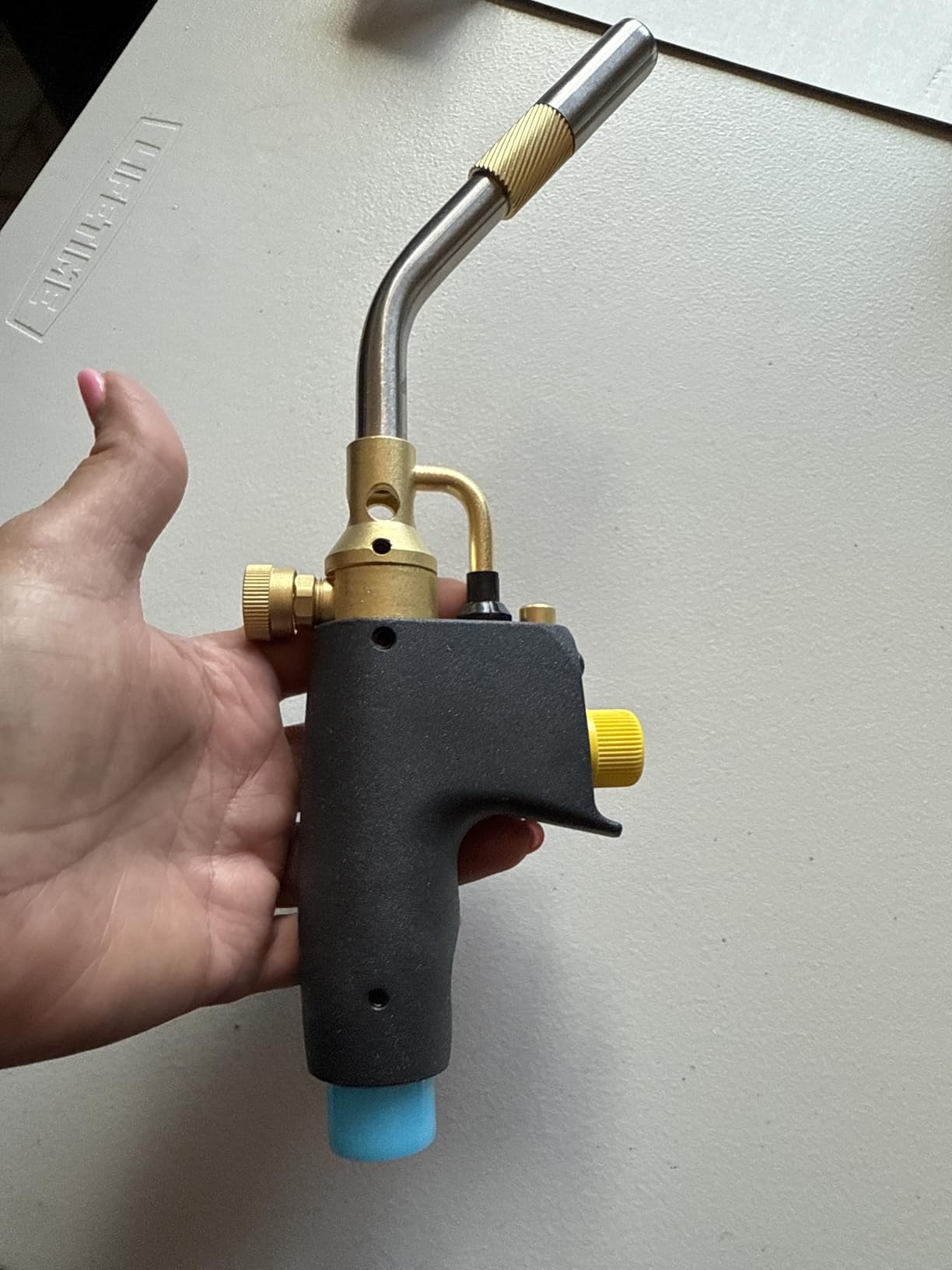High-Intensity Propane Torch Head, Upgraded 10,000 BTU Trigger Start Gas Torch with Flame Lock & Built-in Pressure Valve, 360° All-Angle Burn CGA600 Plumbing Torch for Soldering, CSA Certified customer photo 1