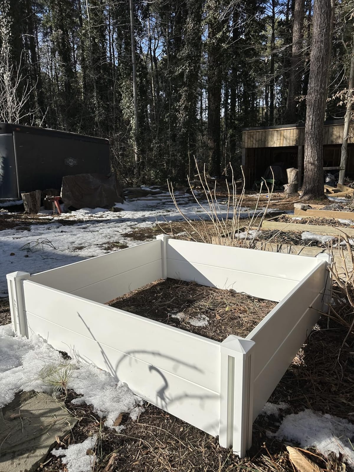 PASAMIC 8x4x1ft Vinyl Raised Garden Bed, Maintenance-Free Outdoor Garden Planter Box, Never Rust or Rot, Durable Open-Bottom Raised Bed for Vegetables, Flowers, Herbs & Fruits customer photo 2
