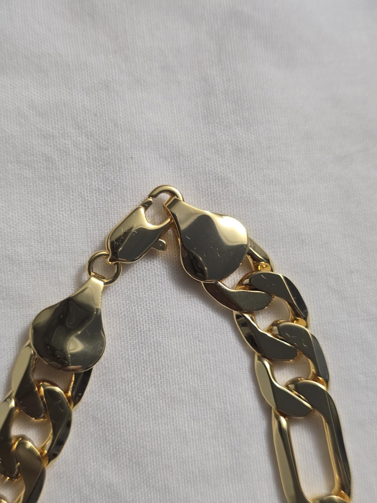 8mm Gold Figaro Link Chain Necklace for Men & Women, 14K Gold Chain Necklace for Women & Men Chains for Mens Figaro Chains Necklaces, Dainty Jewelry Gifts Size 18/20/22/24in customer photo 2