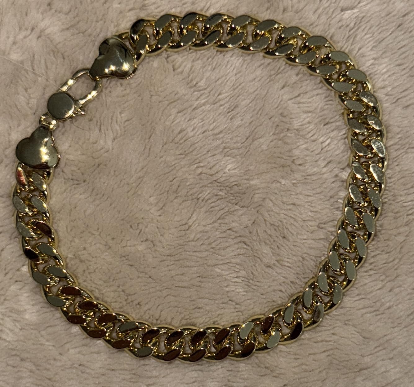 LUCA SMITH 8mm 14K Gold Cuban Chain Bracelet Miami for Men (7.5/8/8.5in) customer photo 1
