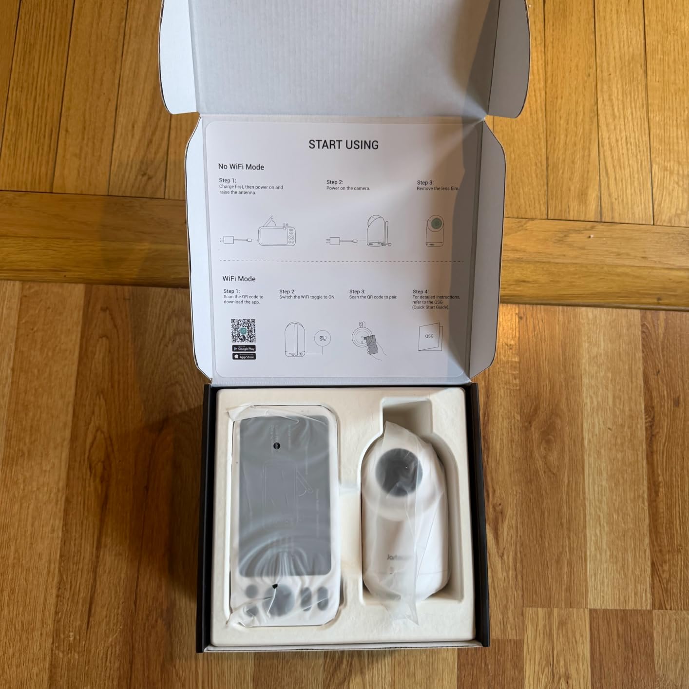 Jartoo Smart Baby Monitor with 2K Camera & Mount, 5.5