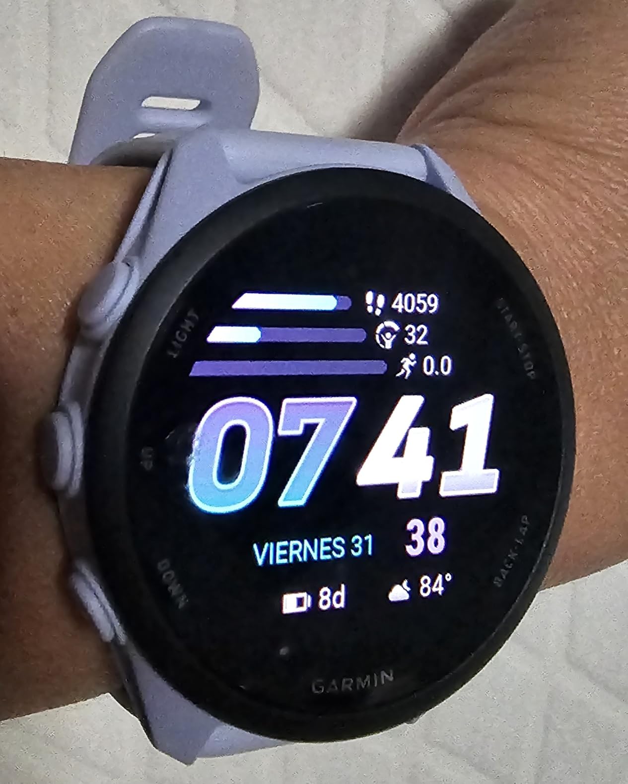 Garmin Forerunner 70, 43mm, Black | Beginner-Level Running Smartwatch, Pace, Distance and Heart Rate, Daily Suggested Workouts, Adaptive Training Plans customer photo 1
