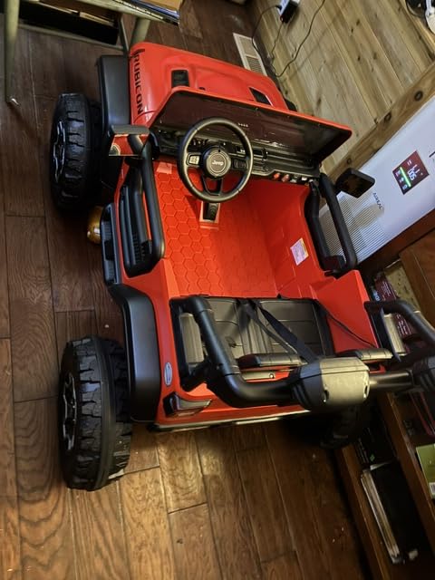 First Ride On 24V 2 Seater Ride on Car for Kids, Licensed Jeep Wrangler Rubicon Large Electric Car, Ride on Jeep Vehicle with 14.5