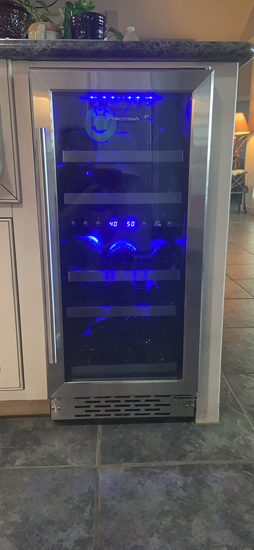 Phiestina Beverage Refrigerator 24Inch 172 Cans Indoor/Outdoor Cooler Stainless Steel Drink or Beer Fridge with Safety Lock Built-in/Freestanding Design Silver Foam Door for Undercounter Use customer photo 1