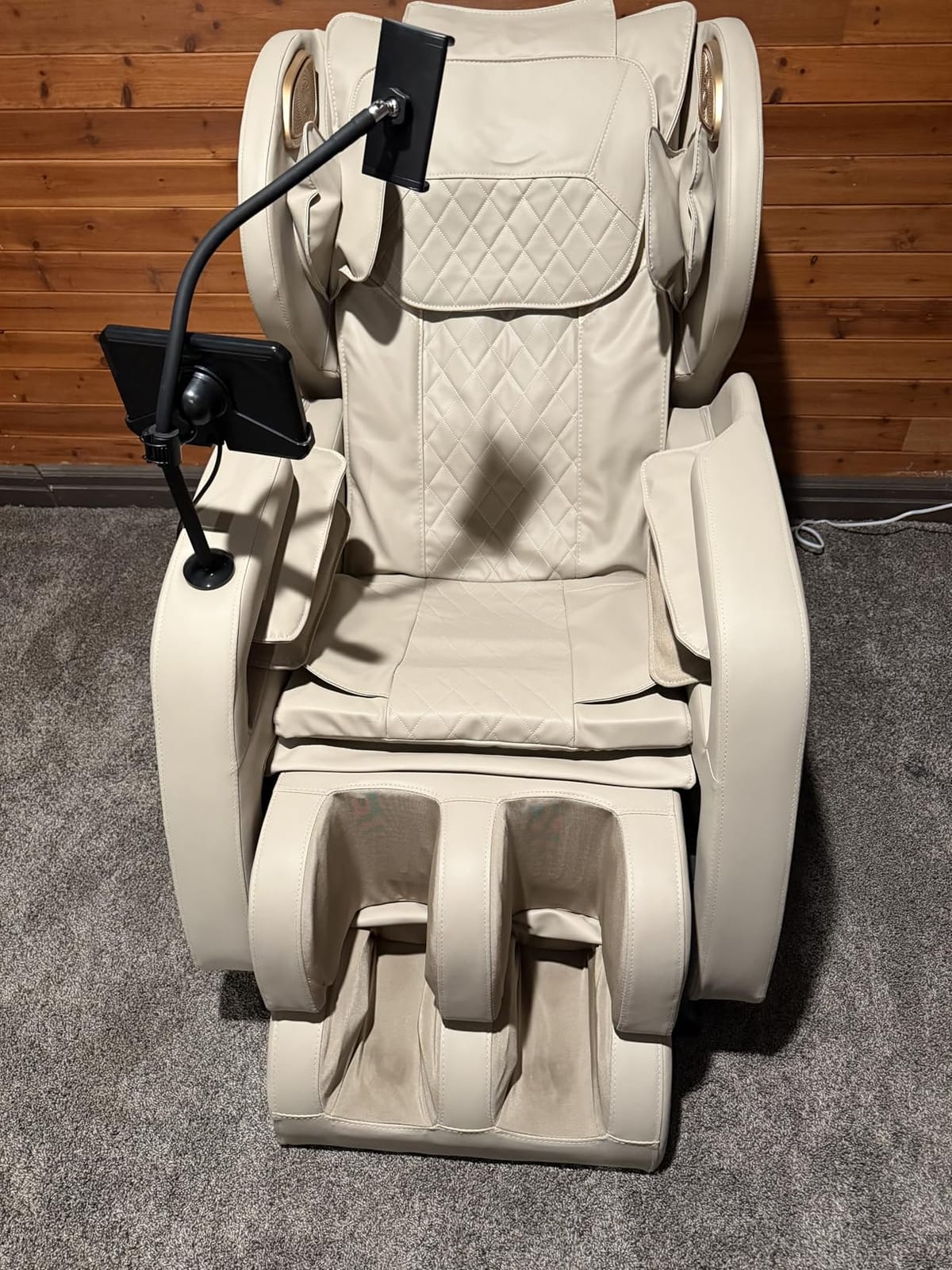 Massage Chair Full Body, 14 Fixed Rollers, Zero Gravity Recliner | Wood Grain Leather, Foot Massage, 5 Auto Modes, 8 Airbags, Heating, Bluetooth, Screen Controller for Living Room, Bedroom customer photo 2