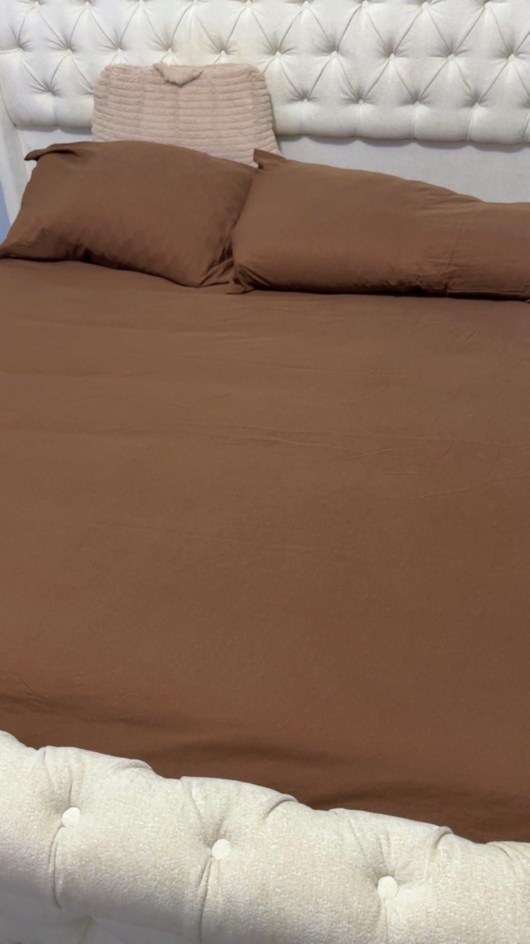 100% Linen Duvet Cover, Soft 3pcs Bedding Set with Zipper Closure, Natural Texture, Breathable for Hot Sleeper, Comforter Not Included(Flax Linen,Queen) customer photo 1
