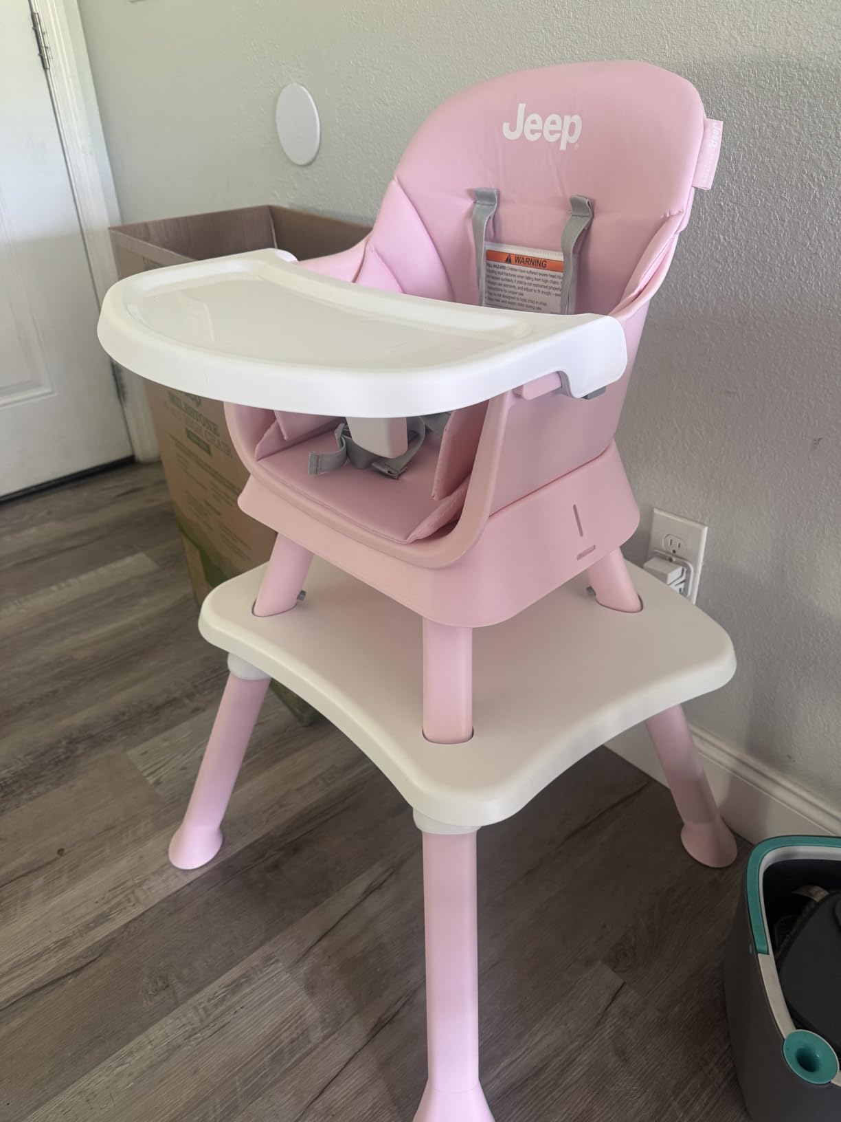 Jeep Milestone 6-in-1 Convertible High Chair by Delta Children, Light Grey | 6-in-1 High Chair Converts to Stool, Booster Seat, Toddler Chair, Activity Table and Desk and Chair for Babies & Toddlers customer photo 1