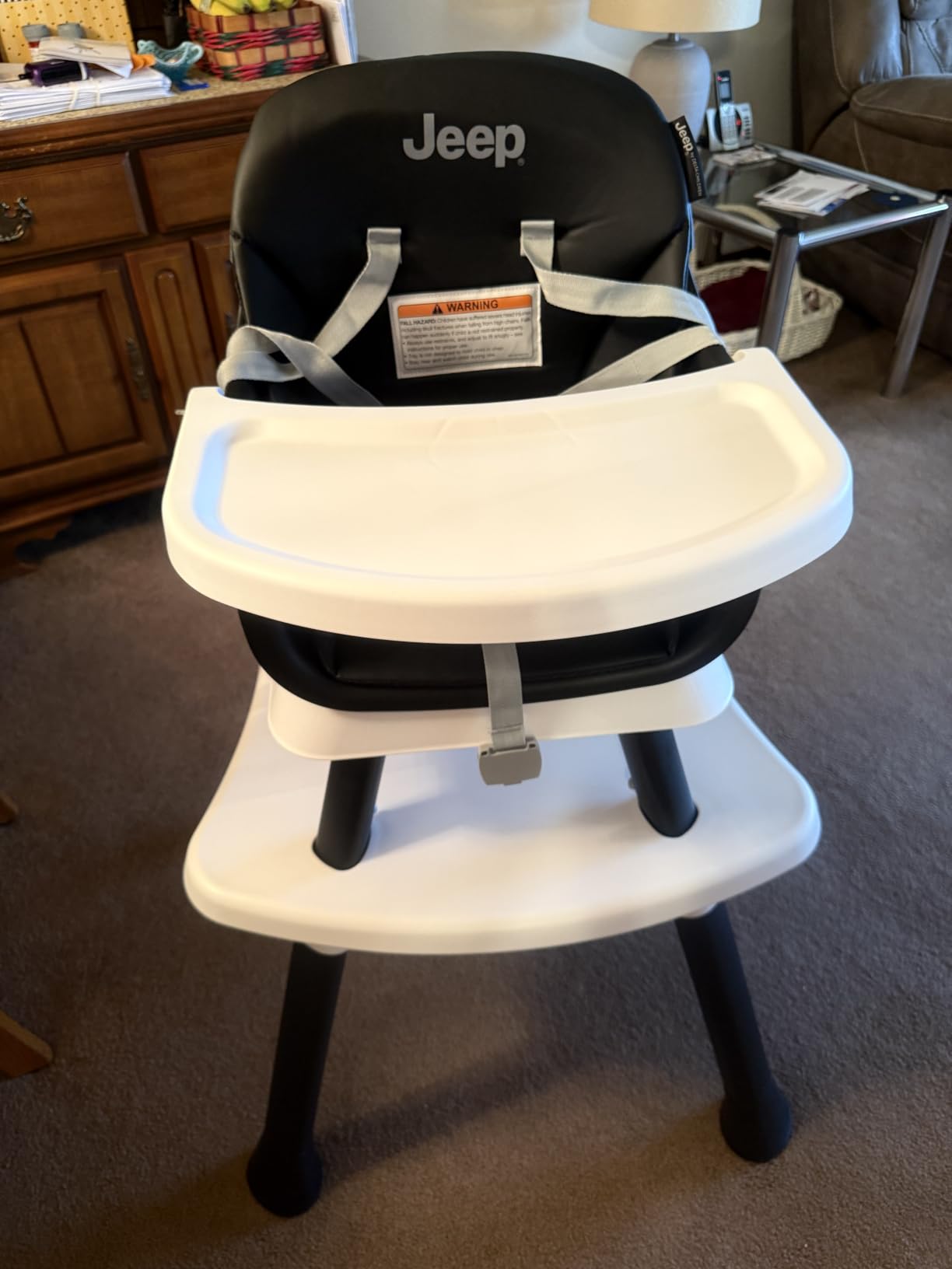 Jeep Milestone 6-in-1 Convertible High Chair by Delta Children, Light Grey | 6-in-1 High Chair Converts to Stool, Booster Seat, Toddler Chair, Activity Table and Desk and Chair for Babies & Toddlers customer photo 2