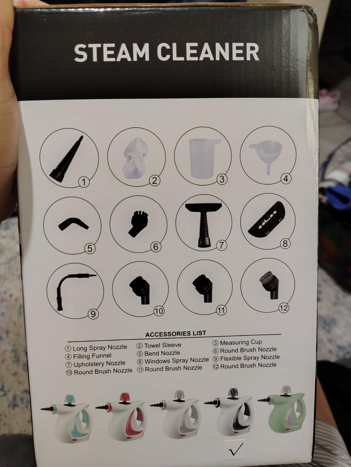 Pressurized Handheld Steam Cleaner for home with 12pcs Accessories & Safety Lock - Multi-Surface Natural Deep Steamer for Cleaning Car, Furniture, Floor, Upholstery, Tile, Grout, Windows customer photo 1