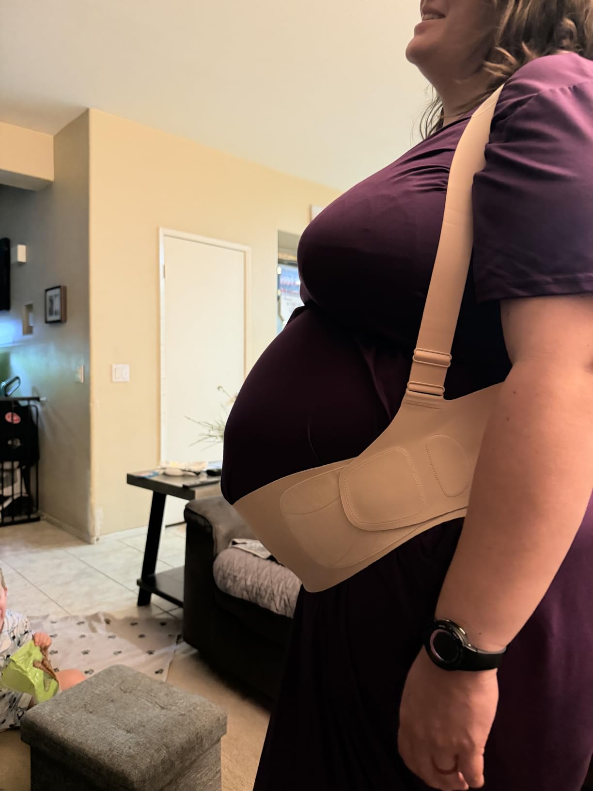 Momcozy Go As You Grow Belly Bands for Pregnant Women - For Twins/Multiples - 3-Zone Support Redistributes Weight from Fast-Growing Bumps across the Belly, Back and Shoulders for Stable All-Day Comfort customer photo 1
