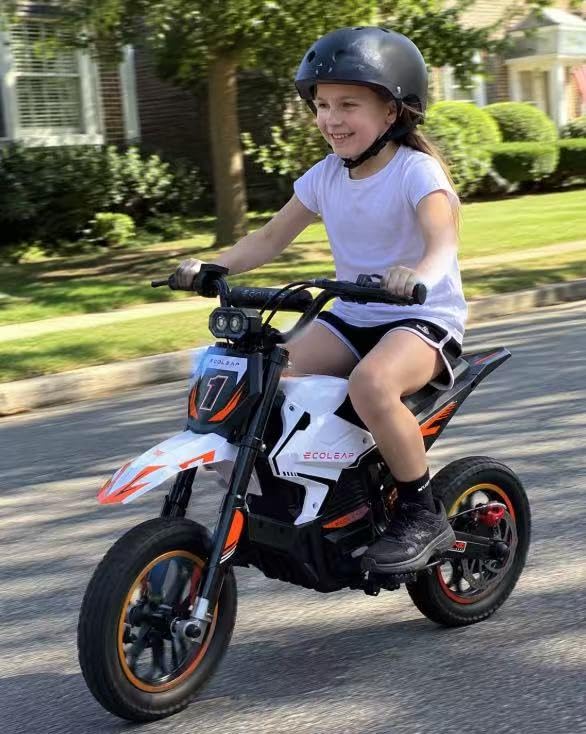 K2 Kids Electric Dirt Bike, 36V 850W Peak Motor, 19.8 MPH, 18-Mile Range, 3-Speed Modes, Dual Suspension & Disc Brake, Electric Motorcycle for Kids Ages 4-10 customer photo 1
