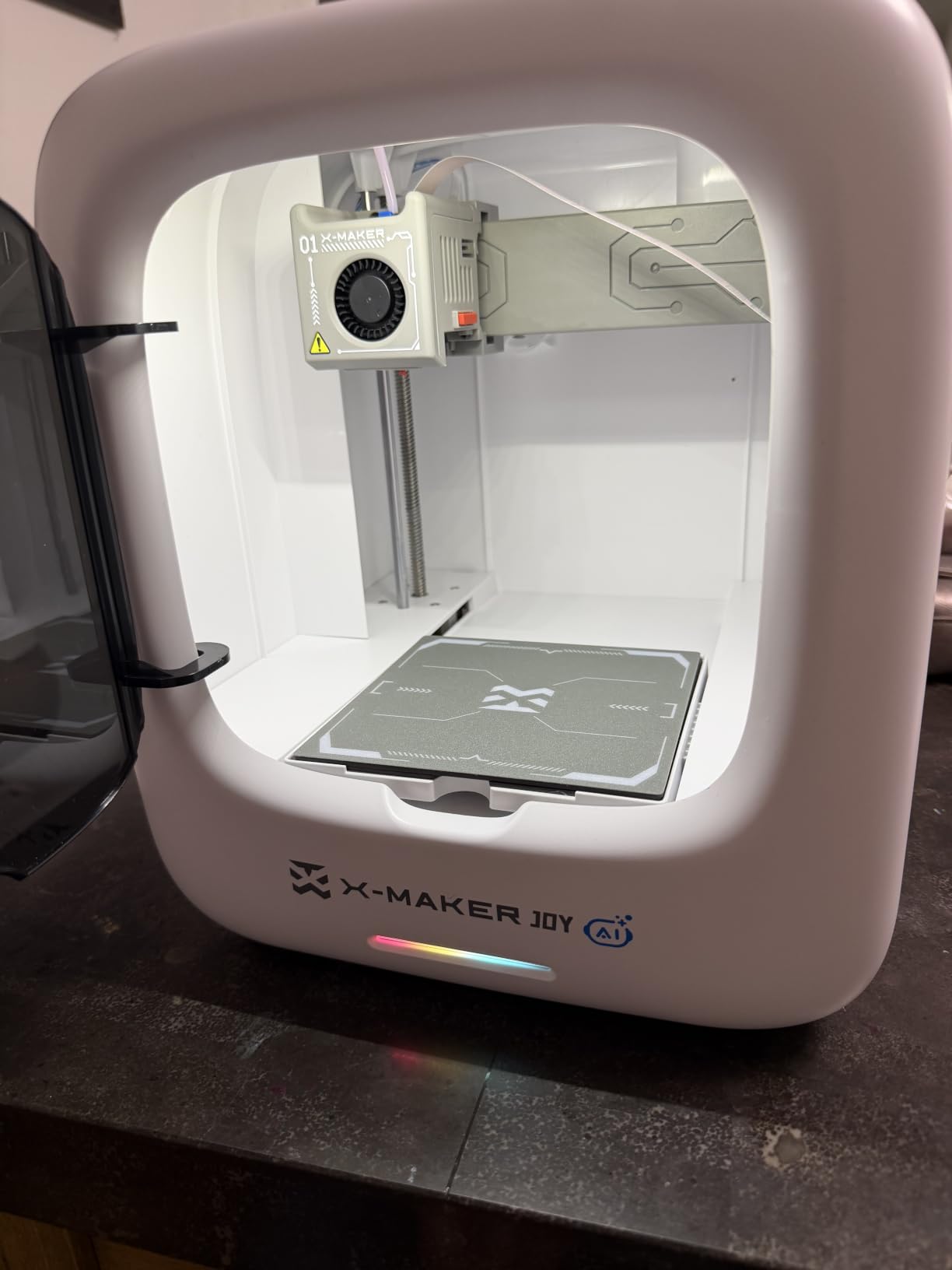 AOSEED AI 3D Printer for Kids, Fast 400mm/s, 8000+ Models, Enclosed Safe | One-Click WiFi App Control, Leveling-Free 3D Printer, 8 PLA Filaments, STEM Toy Gift for Home & School, X-MAKER JOY AI+ customer photo 1