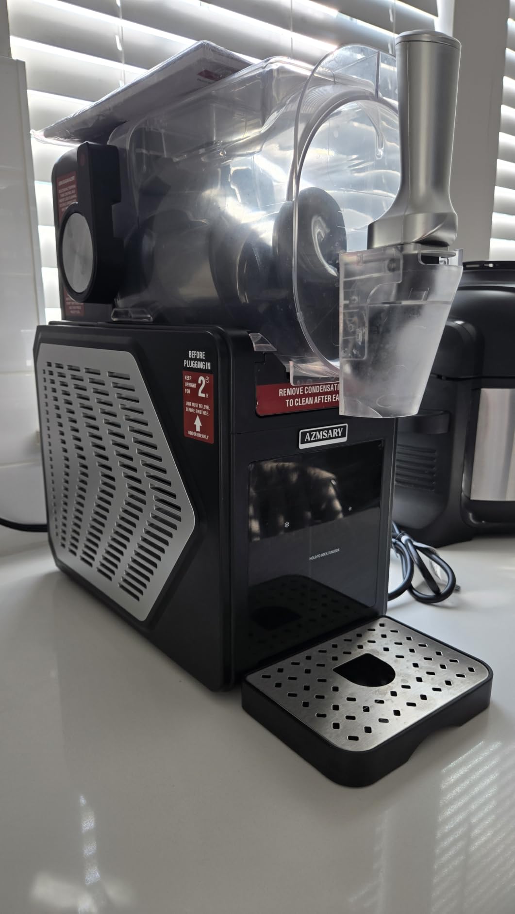 Slushie Machine, 85OZ Ice Cream Maker, Larger Slushie Machine for Home, LED Diplay | 6 Preset Programs | Auto-Clean, Perfect for Margaritas, Frappes, Milkshakes & Smoothies, No Ice Needed customer photo 1