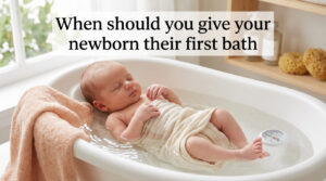 When should you give your newborn their first bath