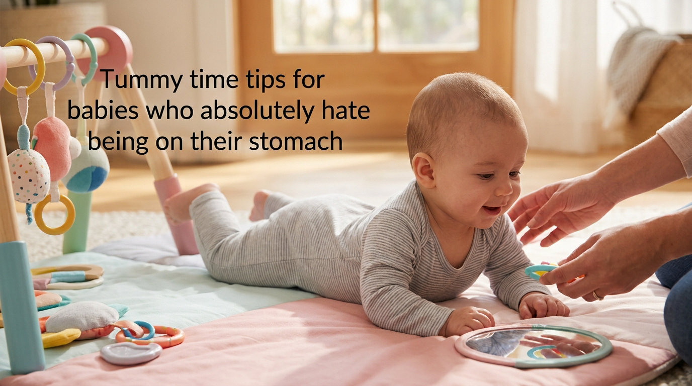 Tummy time tips for babies who absolutely hate being on their stomach