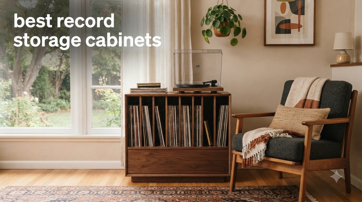 best record storage cabinets