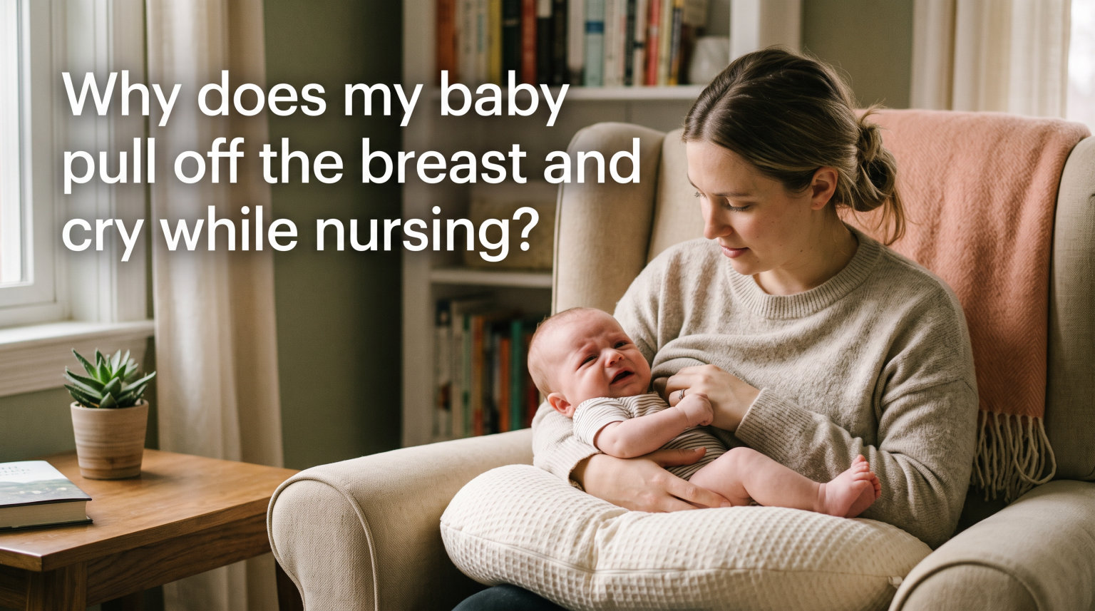 Why does my baby pull off the breast and cry while nursing