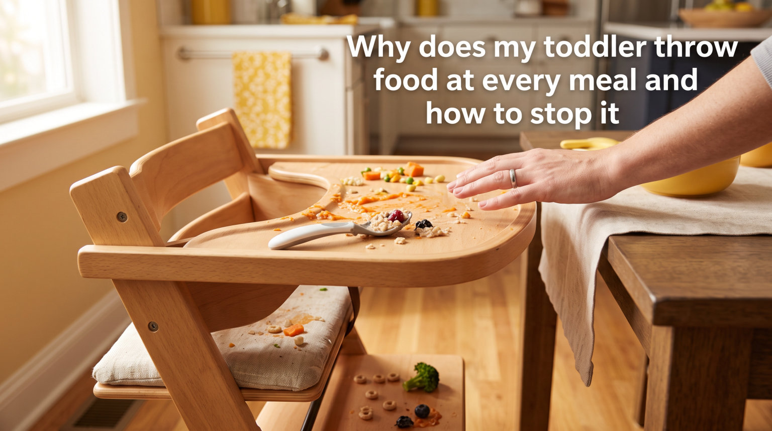 Why does my toddler throw food at every meal and how to stop it