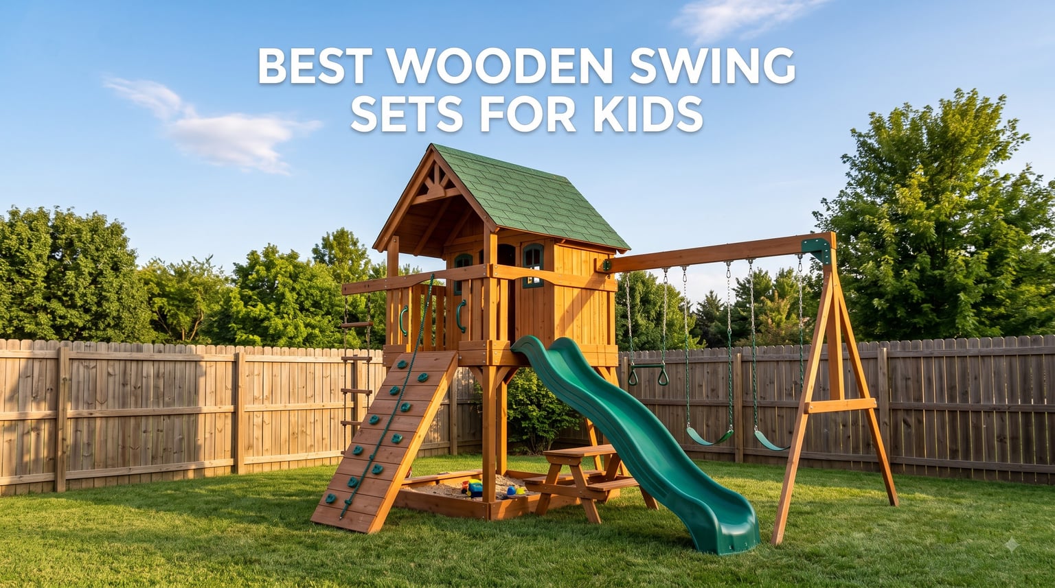 best wooden swing sets for kids