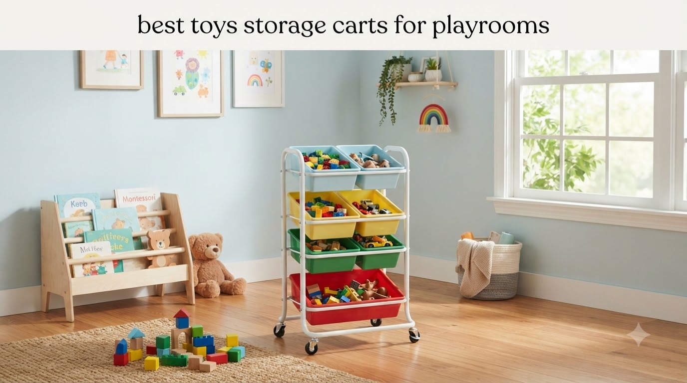 best toys storage carts for playrooms