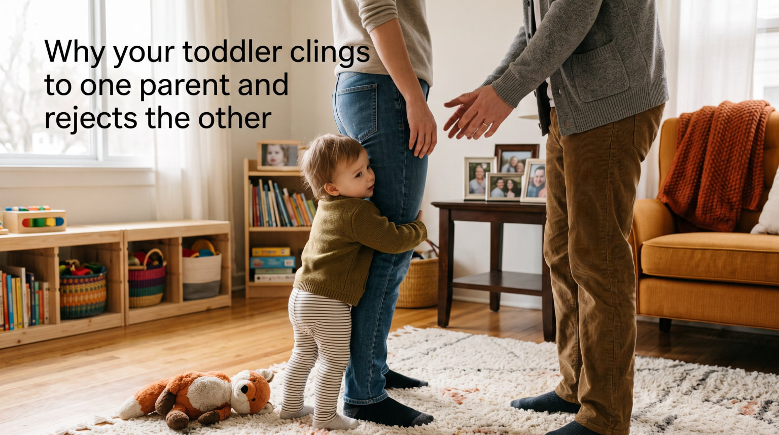 Why your toddler clings to one parent and rejects the other
