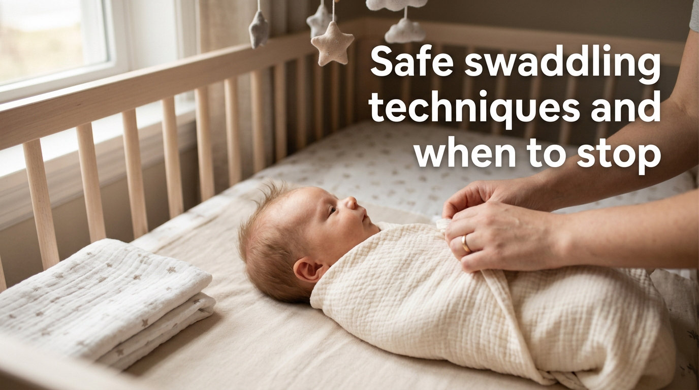 Safe swaddling techniques and when to stop