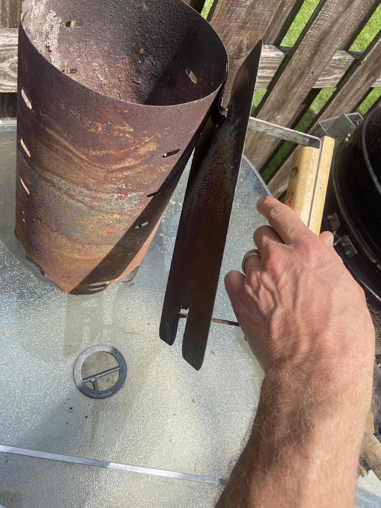 Lodge Steel Chimney Charcoal Starter with Wood Handle customer photo 2