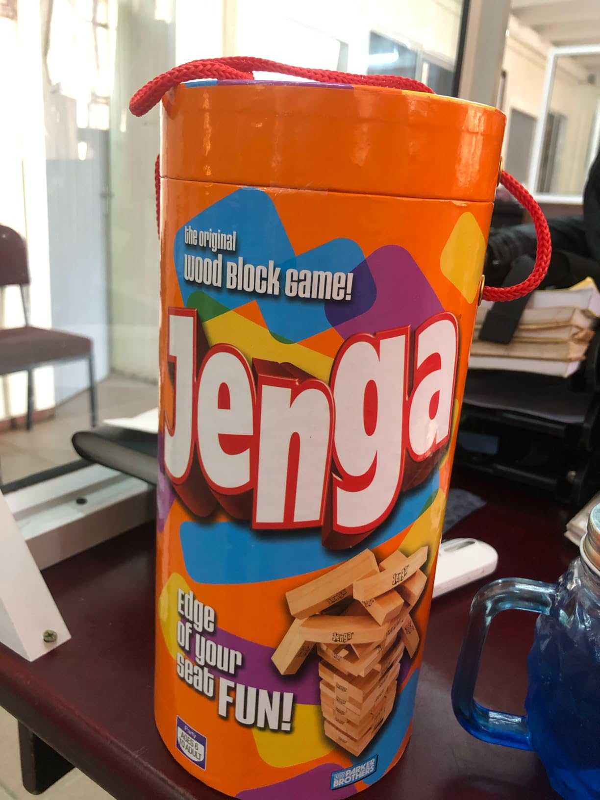 Hasbro Gaming Jenga Wooden Blocks Stacking Tumbling Tower Game | Party Games for Kids & Families | Stocking Stuffers | Ages 6+ (Amazon Exclusive) customer photo 1