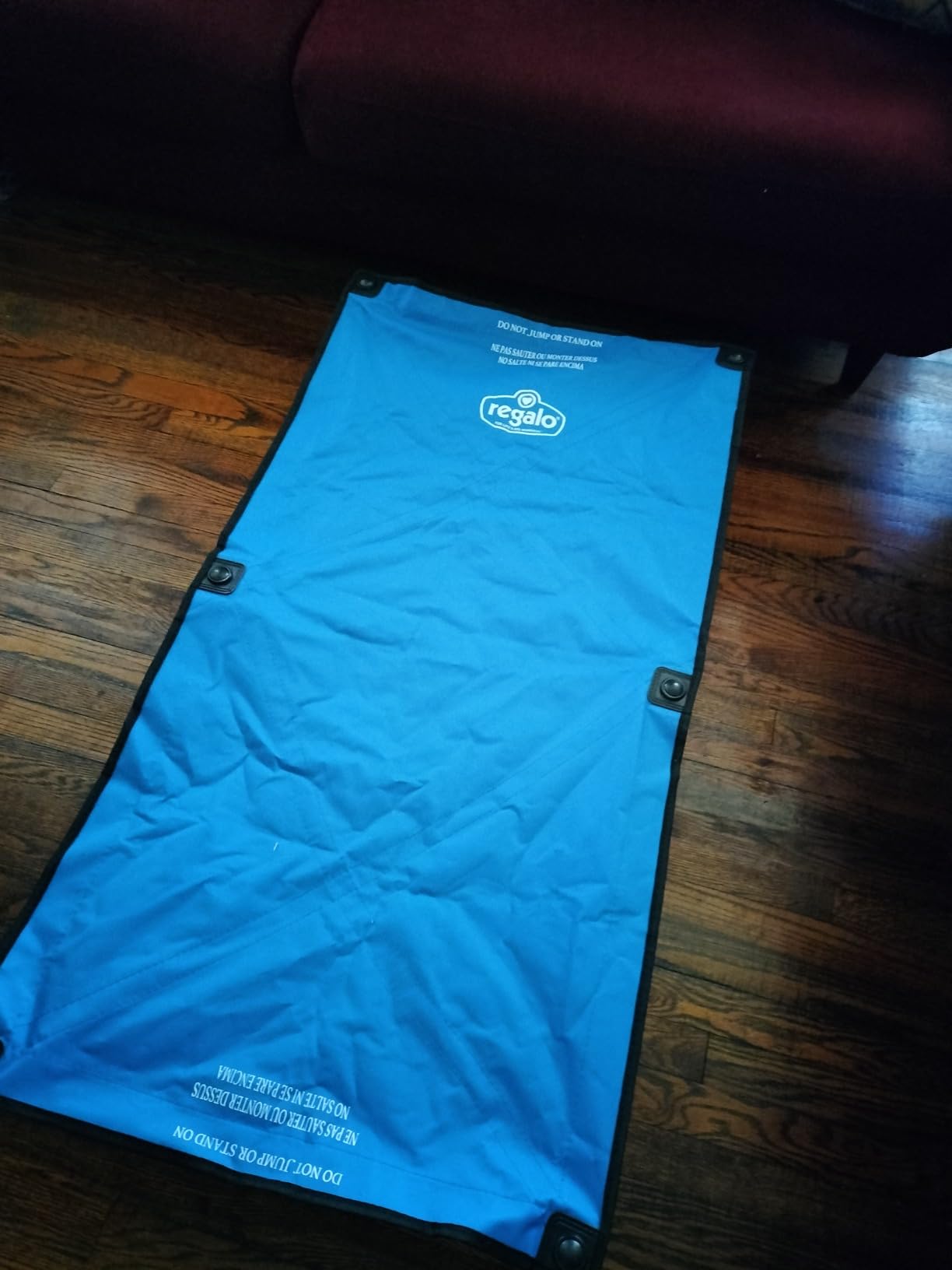 Regalo My Cot® Portable Toddler Bed, Foldable Kids Travel Bed & Camping Cot, Lightweight Sleeping Cot for Toddlers, Indoor/Outdoor, 46.5” x 24.5” x 9”, Royal Blue customer photo 2