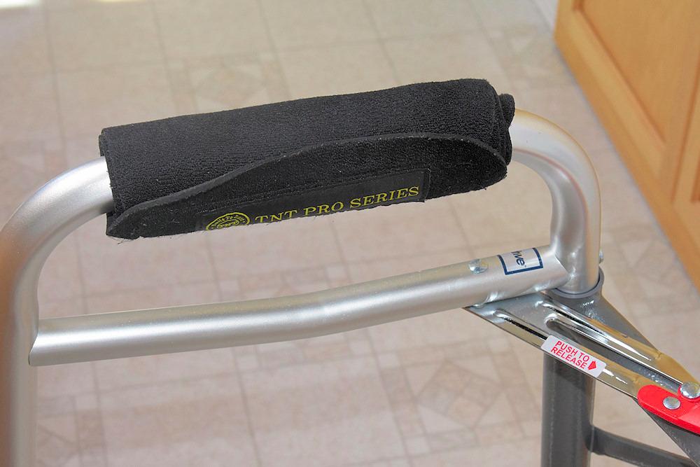 Drive Medical 2-Button Standard Foldable Walker for Seniors, Silver customer photo 2