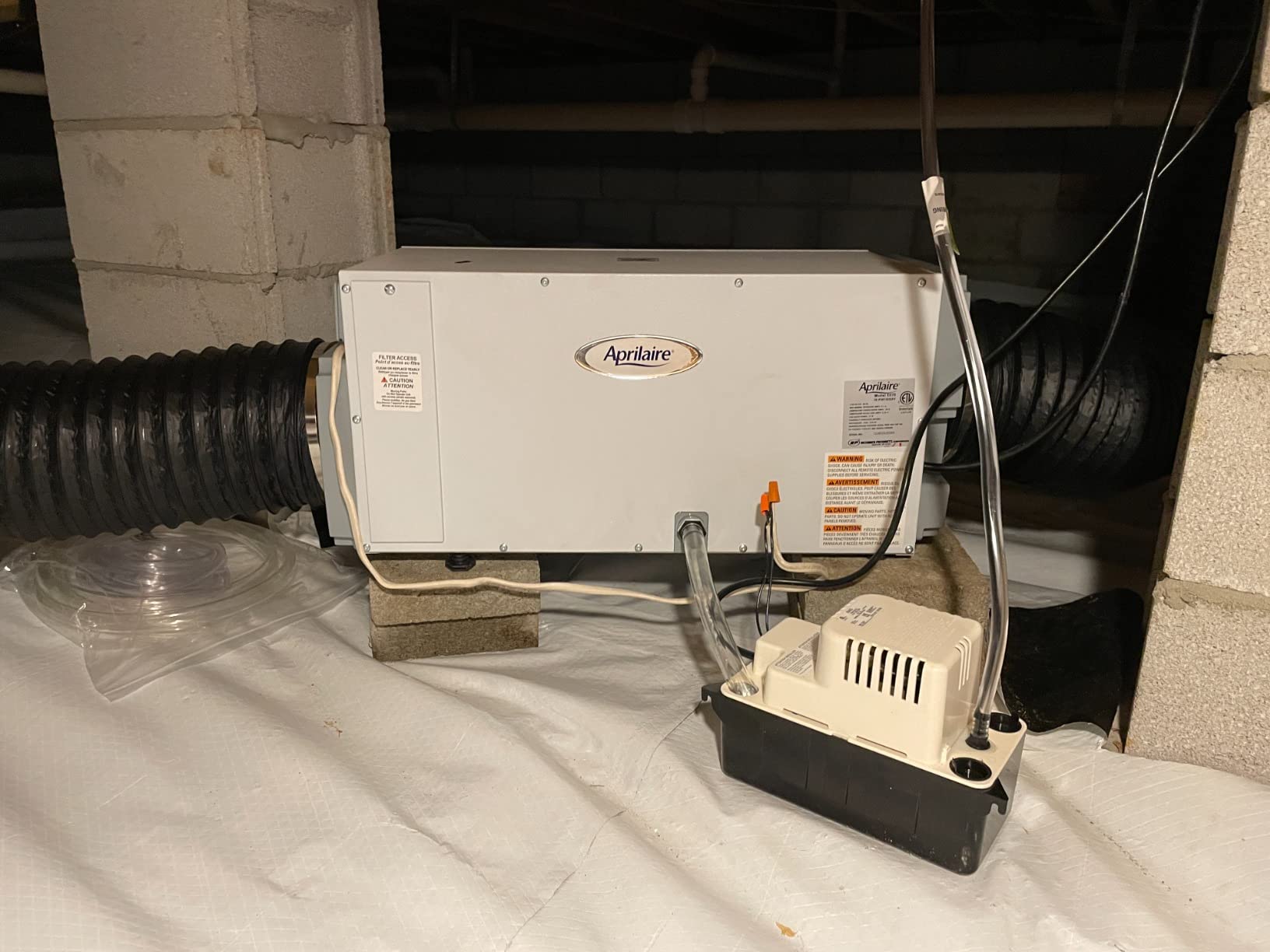 Little Giant VCMA-20ULS 115 Volt, 80 GPH, 1/30 HP Automatic Condensate Removal Pump for HVAC/Refrigeration Systems/Dehumidifiers with Overflow Detection Switch and 6-Foot Cord, White/Black, 554425 customer photo 1