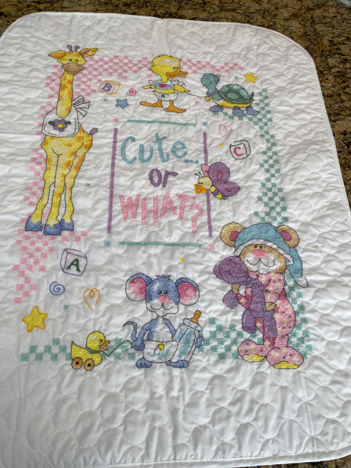 Dimensions Stamped Cross Stitch Baby Quilt 34