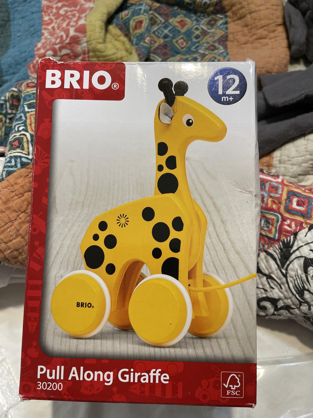 BRIO 30200 Infant & Toddler - Pull Along Giraffe Wood Baby Toy with Bobbing Head for Kids Ages 1 and up, Yellow/Brown customer photo 1