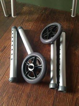 Drive Medical Two-Button Folding Walker with Wheels, Height Adjustable customer photo 2