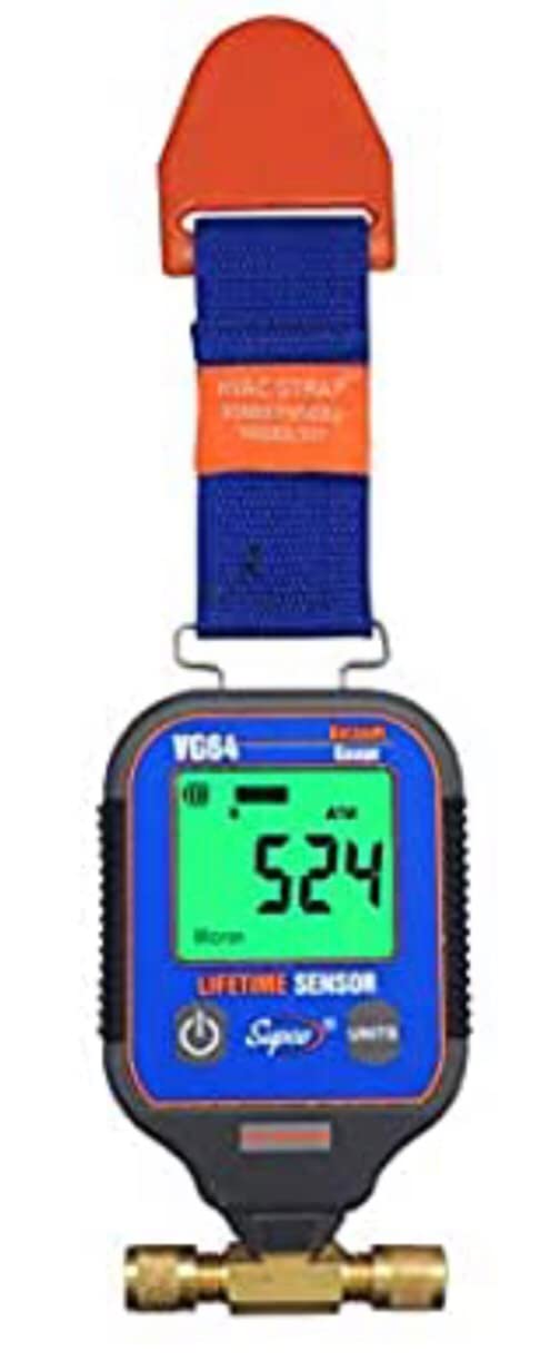 Supco VG64 Digital Vacuum Gauge, 0 to 12000 Microns | Pressure Tester Tool for HVAC and Refrigeration Service and Maintenance, 10 Percent Accuracy, 1/4 in Male Flare Fitting customer photo 2