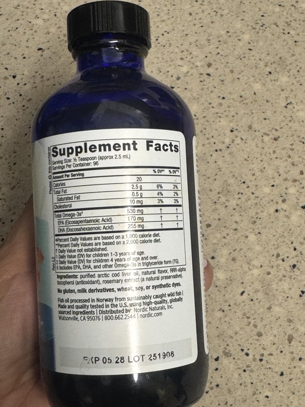 Nordic Naturals Children's DHA, Strawberry - 8 oz for Kids - 530 mg Omega-3 with EPA & DHA - Brain Development & Function - Non-GMO - 96 Servings customer photo 1