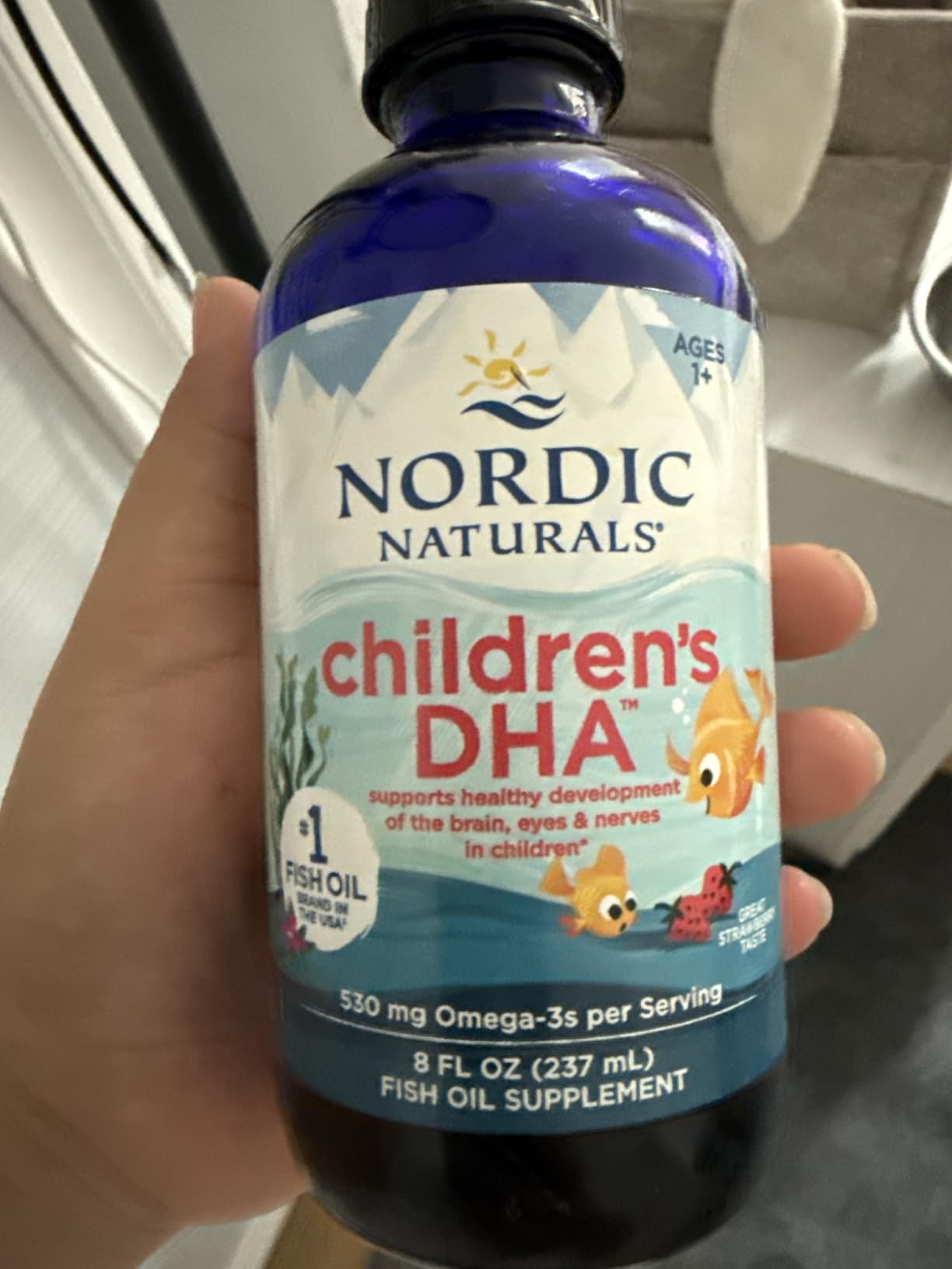 Nordic Naturals Children's DHA, Strawberry - 8 oz for Kids - 530 mg Omega-3 with EPA & DHA - Brain Development & Function - Non-GMO - 96 Servings customer photo 2