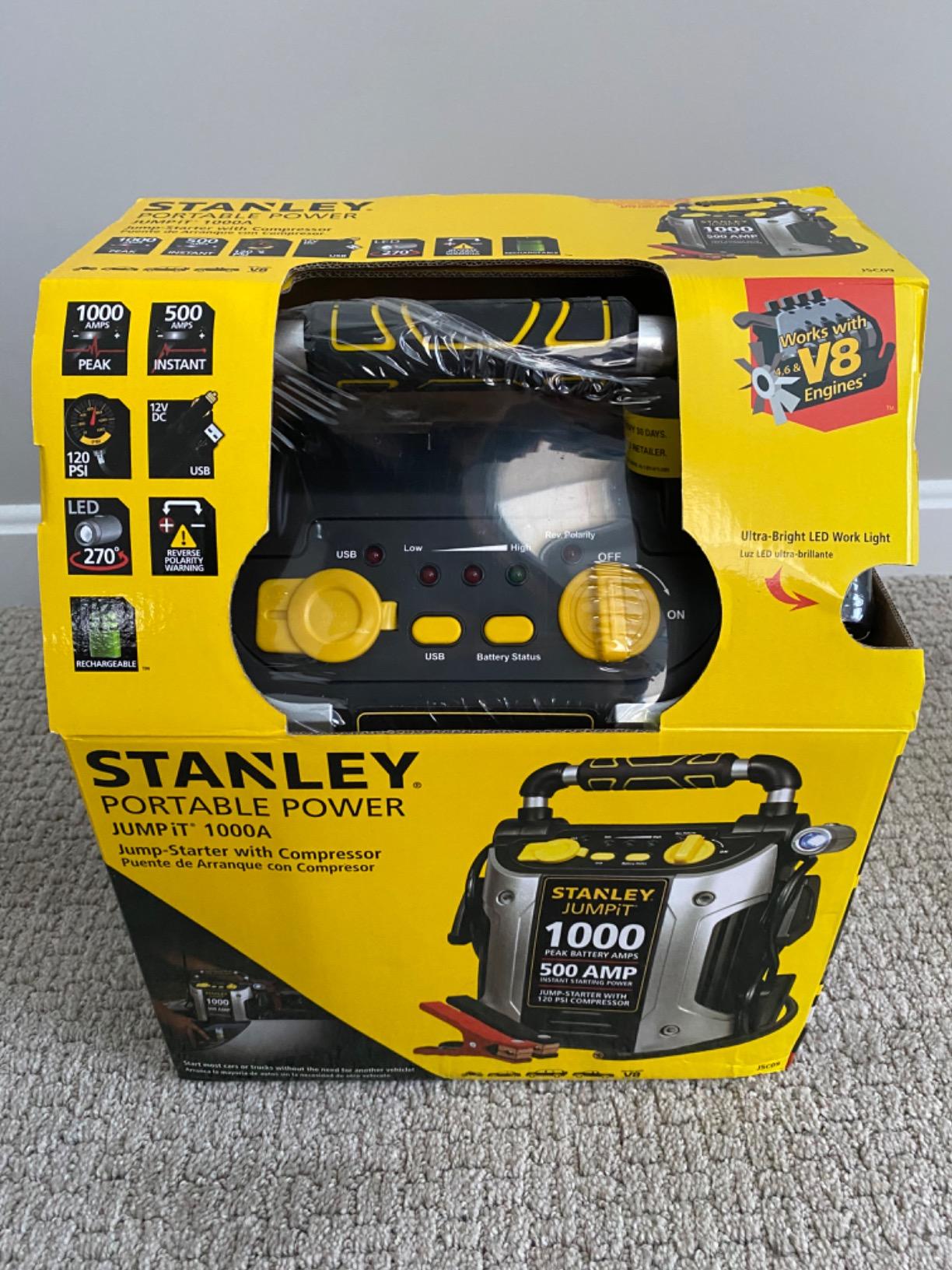 STANLEY J5C09 1000 Amp Jump Starter with Compressor customer photo 1