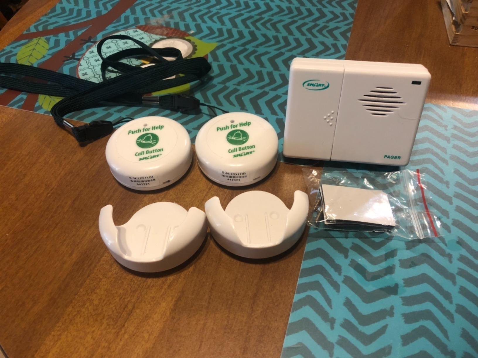Smart Caregiver Pager System with 2 Call Buttons for Elderly Assistance, Fall Prevention, and Nurse Calling | Wearable Wireless Pager for Patient Help at Home | USA-Based Company and Customer Support customer photo 2
